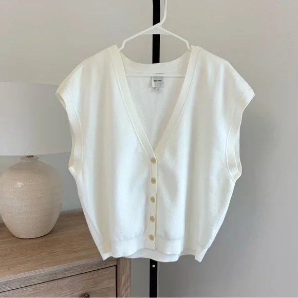 Maeve Anthropologie Slouchy Cardigan Sweater Vest Size Large - Picture 3 of 6